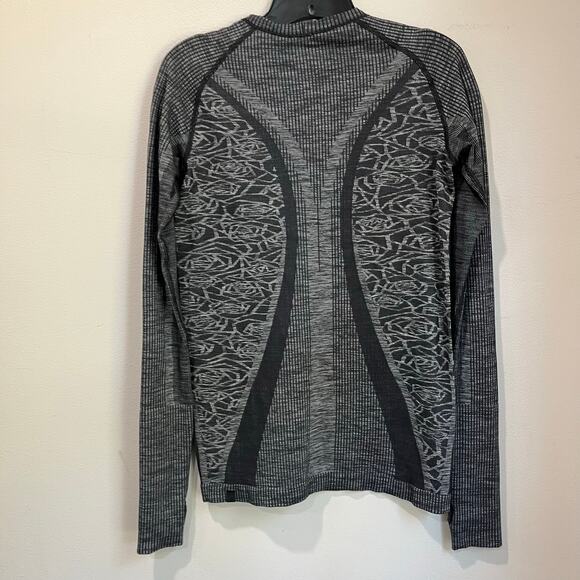 Lululemon Rest Less Pullover Gray Heathered Black Seamless Long Sleeve M/L - Picture 3 of 15